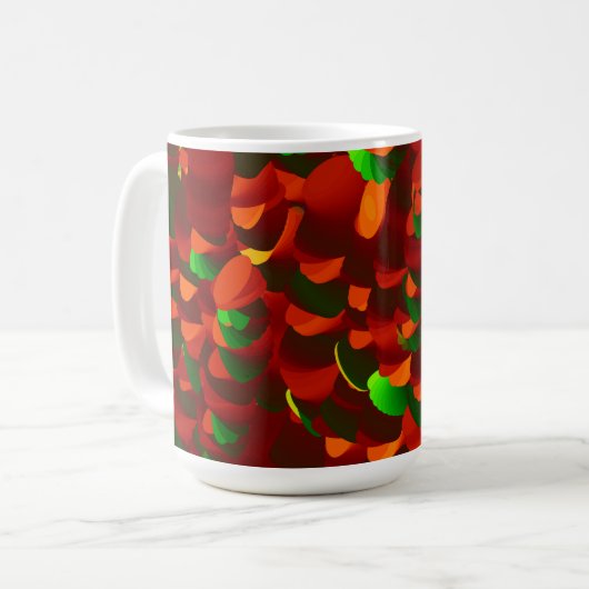  Rosenblätter abstrakt Kaffeetasse (Vorderseite Links)