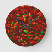 Rosenblätter abstrakt Runde Wanduhr (Vorderseite)