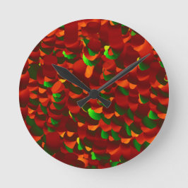  Rosenblätter abstrakt Runde Wanduhr