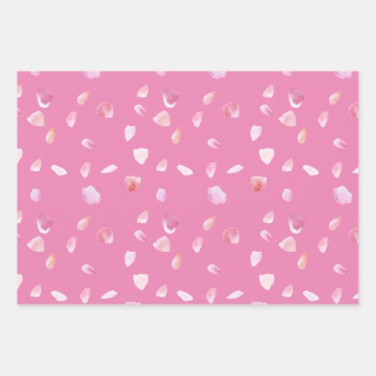 Rosenblätter Geschenkpapier Set (Vorderseite)