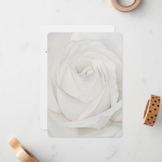 Rosenblätter Mitteilungskarte (Vorderseite/Rückseite Beispiel)