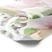 Rosenblätter und Peonies 9 Tabelle Hochzeitsdiagra Poster (Ecke)