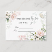 Rosenblätter wie viele Küsse im Jar-Spiel Begleitkarte (Vorderseite)