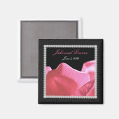 Rosenblätter zum Hochzeitstag Magnet (Vorderseite/Rückseite)