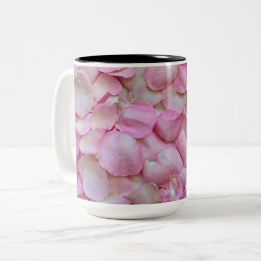 Rosenblätter Zweifarbige Tasse (Vorderseite Links)