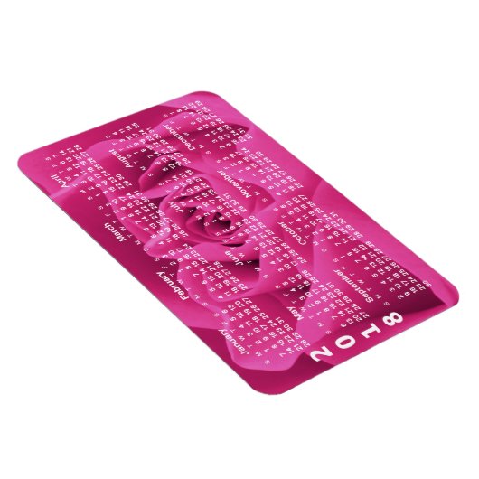 Rosenblättern 2018 Kalender Magnet (Rechte Seite)