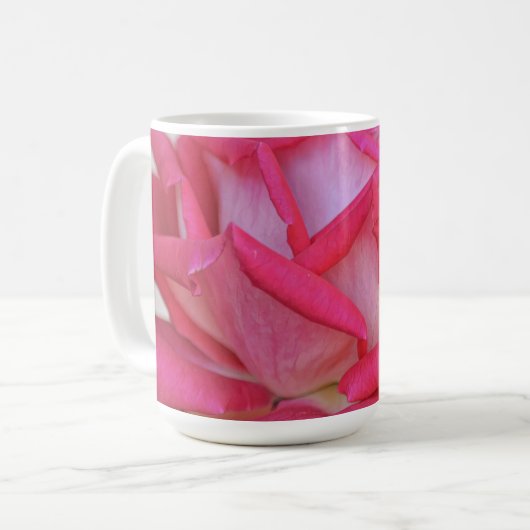 Rosenblättern Blume Tasse Kaffee Cup (Vorderseite Links)