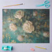 Rosenblättrige Goldfolie Weiße Mischung Seidenpapier (Basteln)