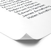 Rosenblättrige Kreuztaufenkarte Poster (Ecke)