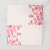 Rosenblättrige Rosenblätter Platzkarte (Außenseite Aufgefaltet)