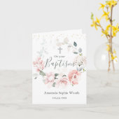 Rosenblättrige Taufe Karte (Gelbe Blume)