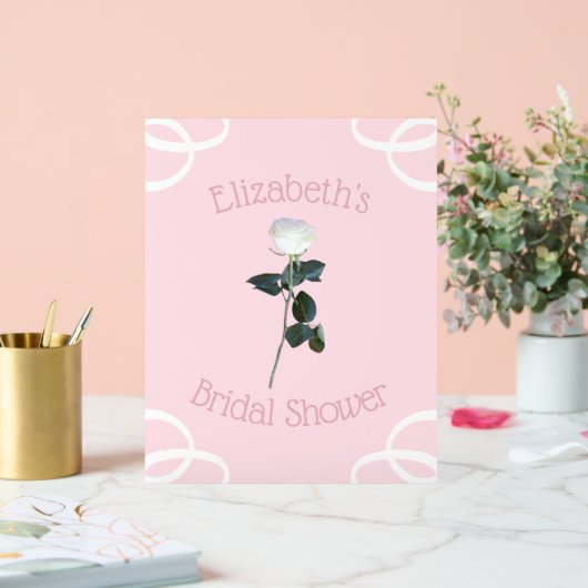 Rosenblättriges Brautparty Acrylschild (Hochzeit)