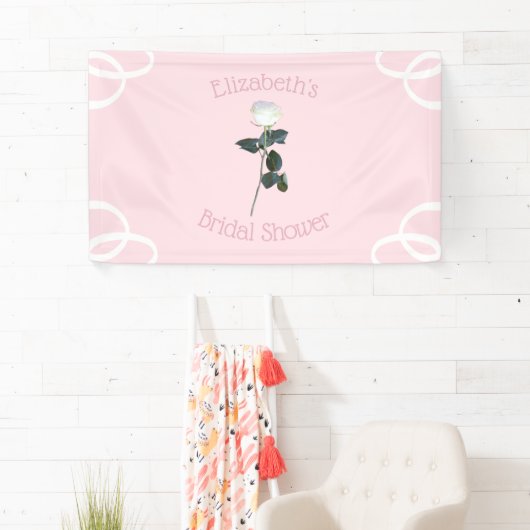 Rosenblättriges Brautparty Banner (Insitu)