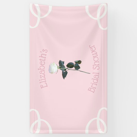 Rosenblättriges Brautparty Banner (Vertikal)
