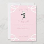 Rosenblättriges Brautparty Dankeskarte (Vorderseite)