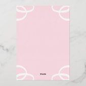 Rosenblättriges Brautparty Folieneinladung (Rückseite)