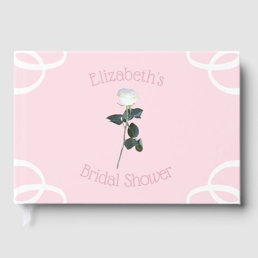 Rosenblättriges Brautparty Gästebuch (Vorderseite)