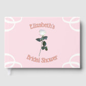 Rosenblättriges Brautparty Gästebuch (Vorderseite)