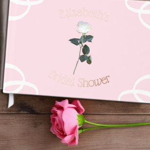Rosenblättriges Brautparty Gästebuch
