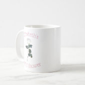 Rosenblättriges Brautparty Kaffeetasse (Vorderseite Links)