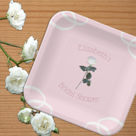 Rosenblättriges Brautparty Pappteller