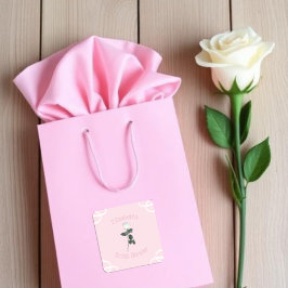 Rosenblättriges Brautparty Quadratischer Aufkleber