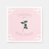 Rosenblättriges Brautparty Serviette (Vorderseite)