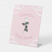 Rosenblättriges Brautparty Sockelschild (Vorderseite)