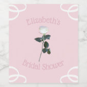 Rosenblättriges Brautparty Weinetikett (Einzelnes Label)
