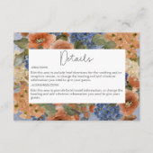 Rosenblauer Blauer Blauer Blauer Blütenrost Begleitkarte (Vorderseite)