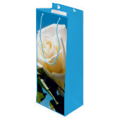 Rosenblümchen Geschenktüte Für Weinflaschen (Rückseite Schrägansicht)