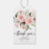 Rosenblume Brautparty Geschenkanhänger (Rückseite)