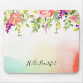 Rosenblume Gefärbte Krawatte Mousepad (Vorne)