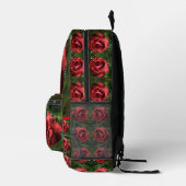 Rosenblume in blutabstrakter, personalisierter For Bedruckter Rucksack (Rechts)