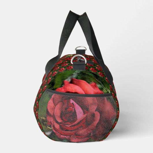 Rosenblume in blutabstrakter, personalisierter For Duffle Bag (Rechts)