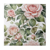 Rosenblume Nahtlose Keramik Tile Fliese (Vorderseite)
