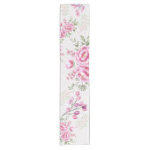 Rosenblumen modernes Design Kurzer Tischläufer (Vorderseite)
