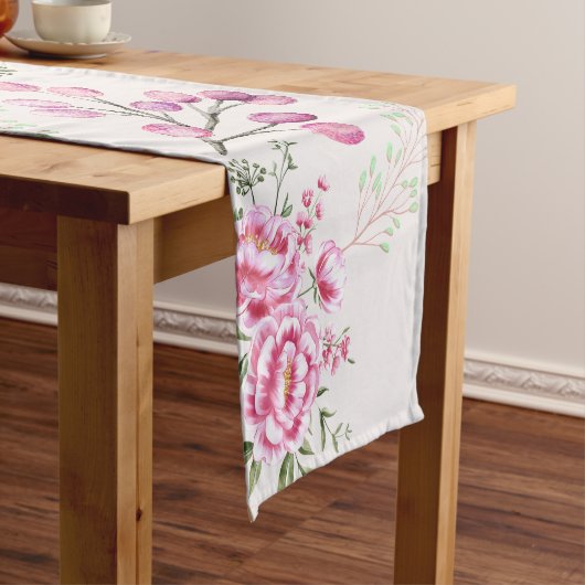 Rosenblumen modernes Design Kurzer Tischläufer (Beispiel)