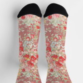 Rosenblumen-Socken im Vintage-Stil Socken (Oben)
