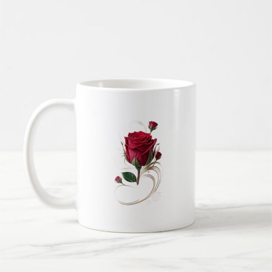 Rosenblumen-Tasse Kaffeetasse (Links)