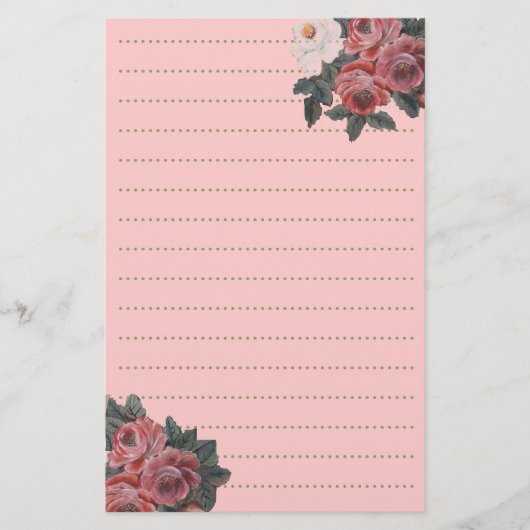 Rosenblumenstrauß Briefpapier (Vorderseite)