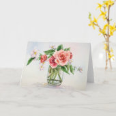 Rosenblumenstrauß Karte (Gelbe Blume)