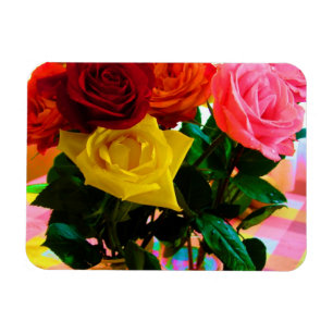 Rosenblumenstrauß Magnet