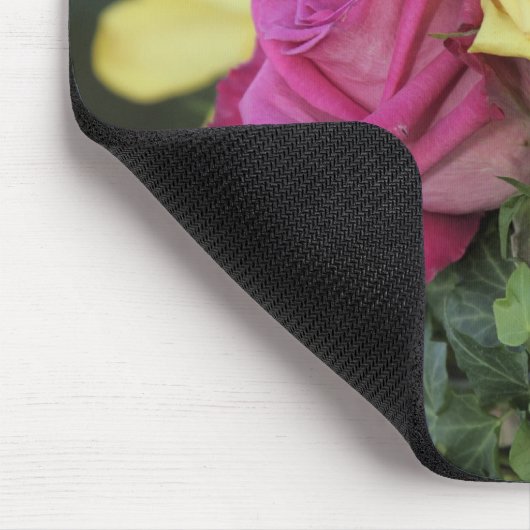 Rosenblumenstrauß Mousepad (Ecke)
