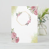 Rosenblüte: Elegante Rosenhochzeit Einladung (Stehend Vorderseite)