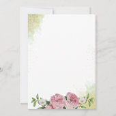 Rosenblüte: Elegante Rosenhochzeit Einladung (Rückseite)