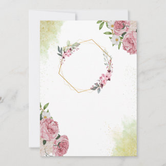 Rosenblüte: Elegante Rosenhochzeit Einladung