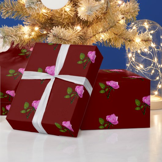 Rosenblüte Geschenkpapier (Feiertage)