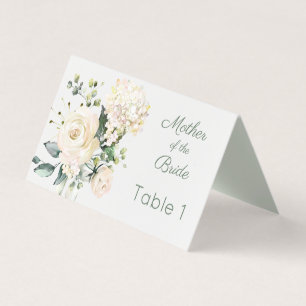 Rosenblüte, Hydrangea-Platzkarte Visitenkarten