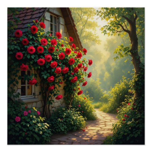 Rosenblüte Poster (Vorderseite)